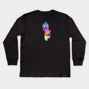 Gay Pride Feather Kids Long Sleeve T-Shirt